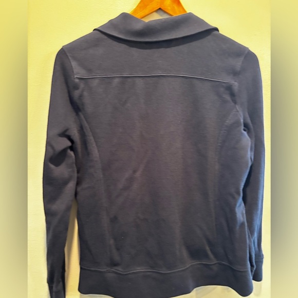 Lauren Ralph Lauren Blue Blouse collared business office casual large new preppy - Picture 9 of 9